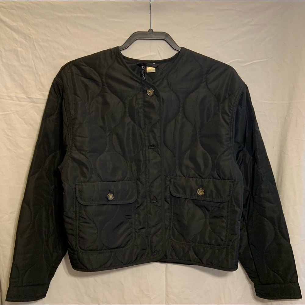 H&M black quilted jacket